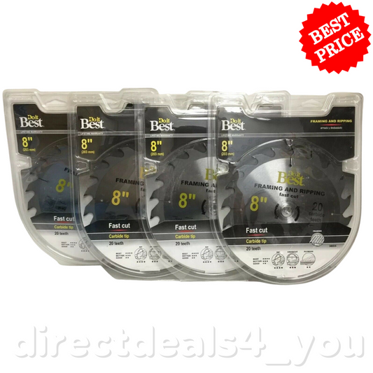 DO IT Best 346535 Framing and Ripping Saw Blade 8" 20T Pack of 4 - GOODSZON Discount Store