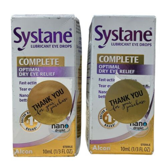 Systane Complete Lubricant Eye Drops, 10 ml Pack of 2  Little damage