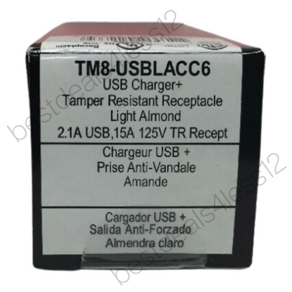 Pass & Seymour TM8-USBLACC6 USB Charger Tamper-Resistant Receptacle - GOODSZON Discount Store