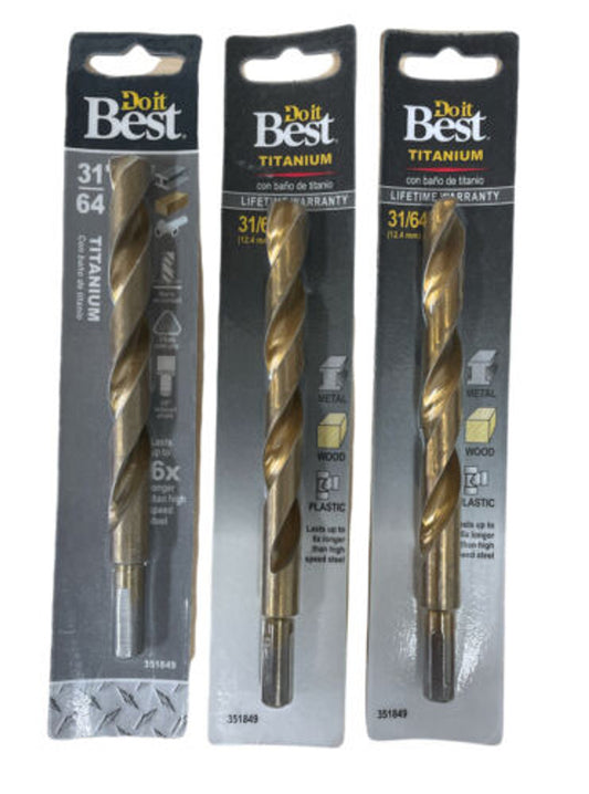 Do it Best 1/8" Titanium Drill Bit (Pack of 3) - GOODSZON Discount Store