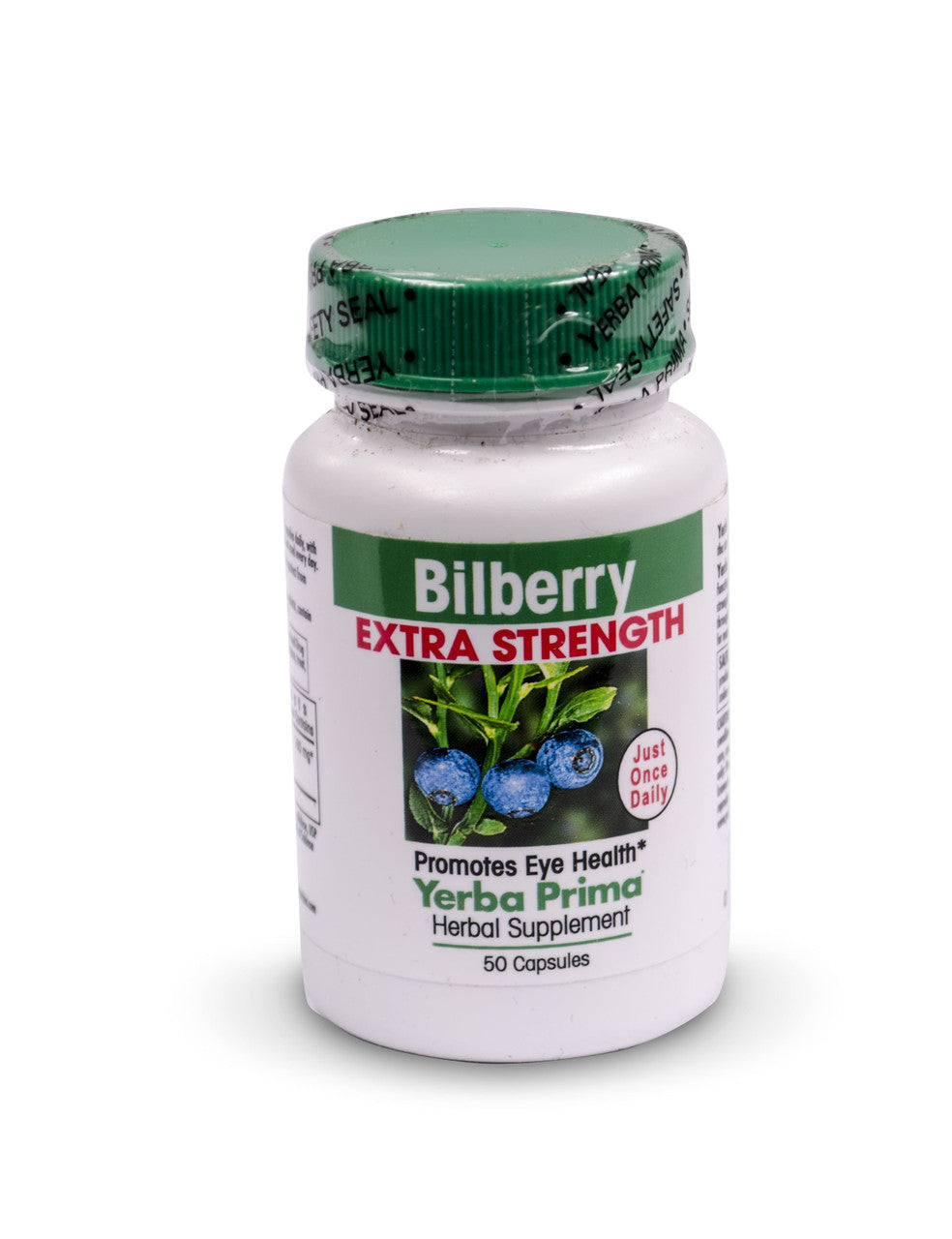 Yerba Prima Bilberry Extra Strength, 50 Caps - Maximum Absorption, Convenient One Pill A Day, USA Made, Promotes Eye Health, Over 30 Years of Research, A Brand You Can Trust - GOODSZON Discount Store