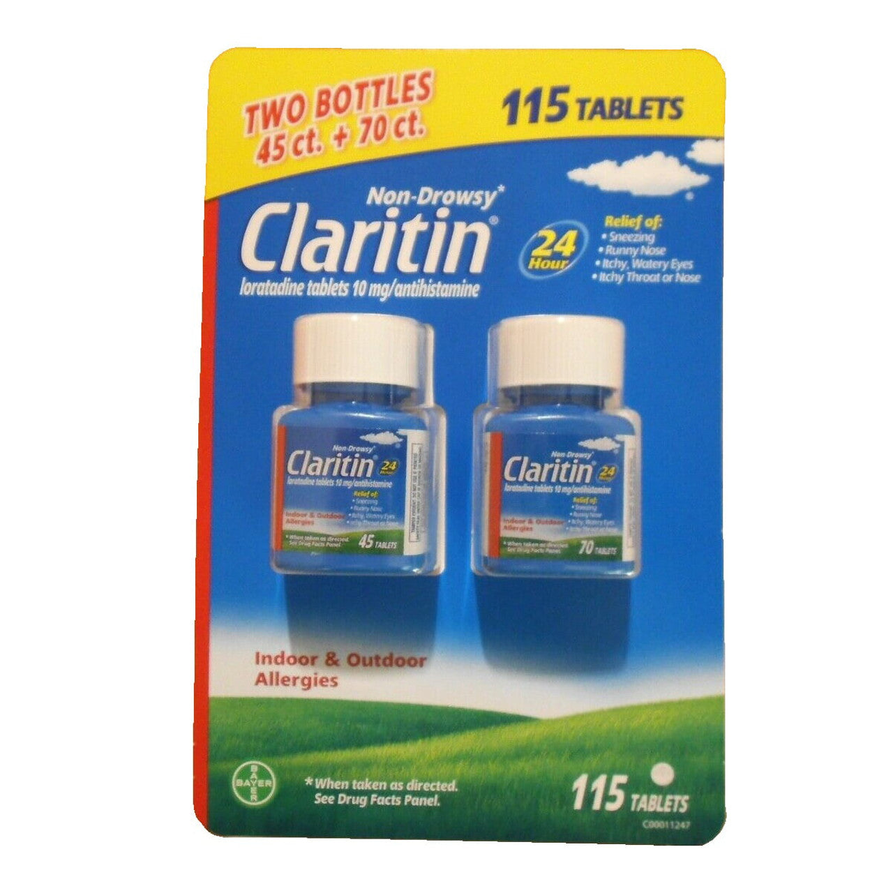 Claritin 10mg Non Drowsy Loratadine 24 Hour Tablets, 115 Count - GOODSZON Discount Store