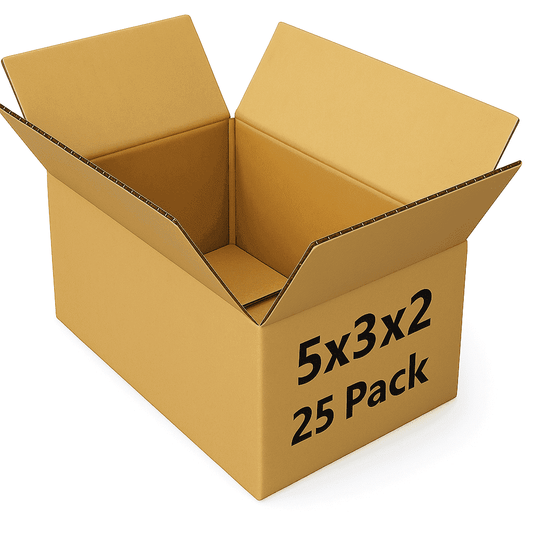 5x3x2 inch 25 Pack Small Shipping Box Mailers, Brown Corrugated Cardboard Packaging Storage Boxes - GOODSZON Discount Store