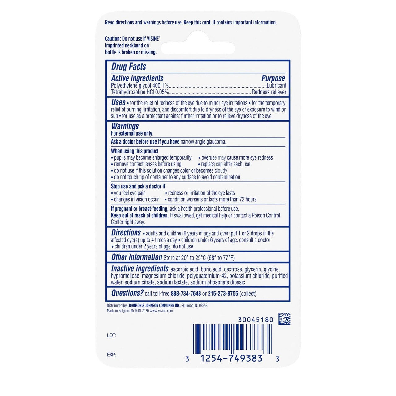 Visine Red Eye Hydrating Comfort Lubricating Eye Drops, 0.28 oz Pack 5 - GOODSZON Discount Store