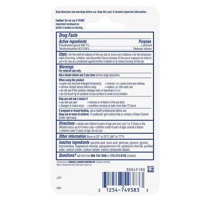 Visine Red Eye Hydrating Comfort Lubricating Eye Drops, 0.28 oz Pack 5 - GOODSZON Discount Store