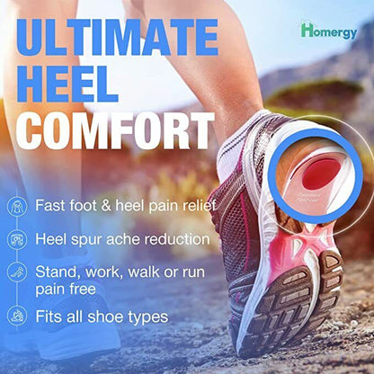 1 Pair Comfort Heel Cups Medical Grade Silicone Heel Cushions 4.06*2.24" (Pink) - GOODSZON Discount Store