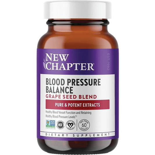 New Chapter Blood Pressure Balance Grape Seed Blend 60 Vegan Caps - GOODSZON Discount Store