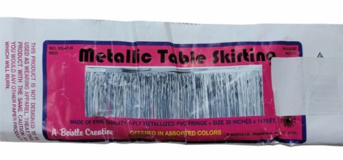 1-Ply FR Metallic Table Skirting (red) Party Accessory Pack of 2 - GOODSZON Discount Store
