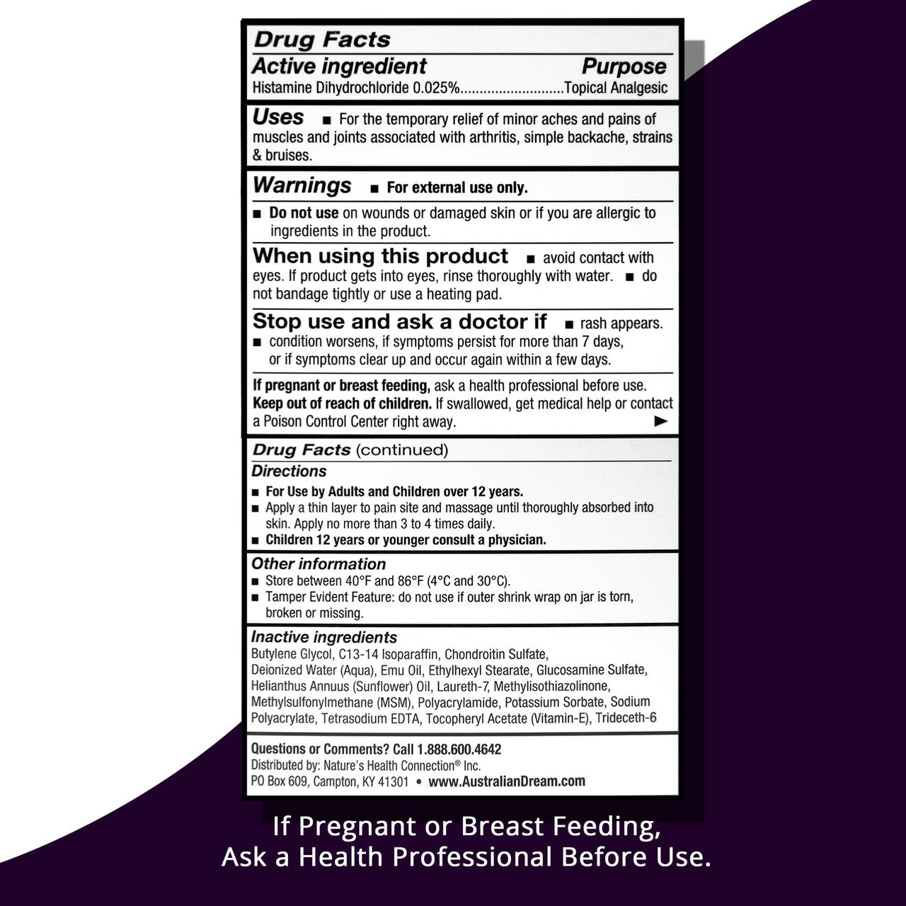 Australian Dream Arthritis Pain Relief Cream - For Muscle Aches or Back Pain - 4 Oz Jar - GOODSZON Discount Store