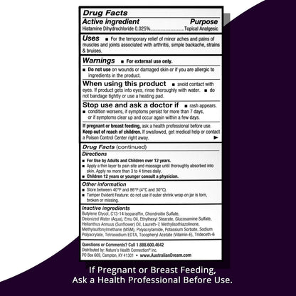 Australian Dream Arthritis Pain Relief Cream - For Muscle Aches or Back Pain - 4 Oz Jar - GOODSZON Discount Store