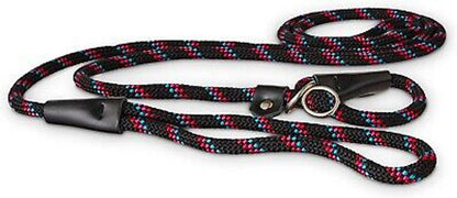 Good2Go Black Confetti Rope Dog Slip Leash Looped Dog Collar Adjustable 6 ft. - GOODSZON Discount Store