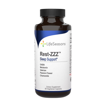 LifeSeasons - Rest-ZZZ - Natural Sleep Supplement - Aids Restlessness - Maintain a Calm and Relaxed State Without Feeling Groggy in the Morning - Low Dose Melatonin, Chamomile - 60 Capsules - GOODSZON Discount Store