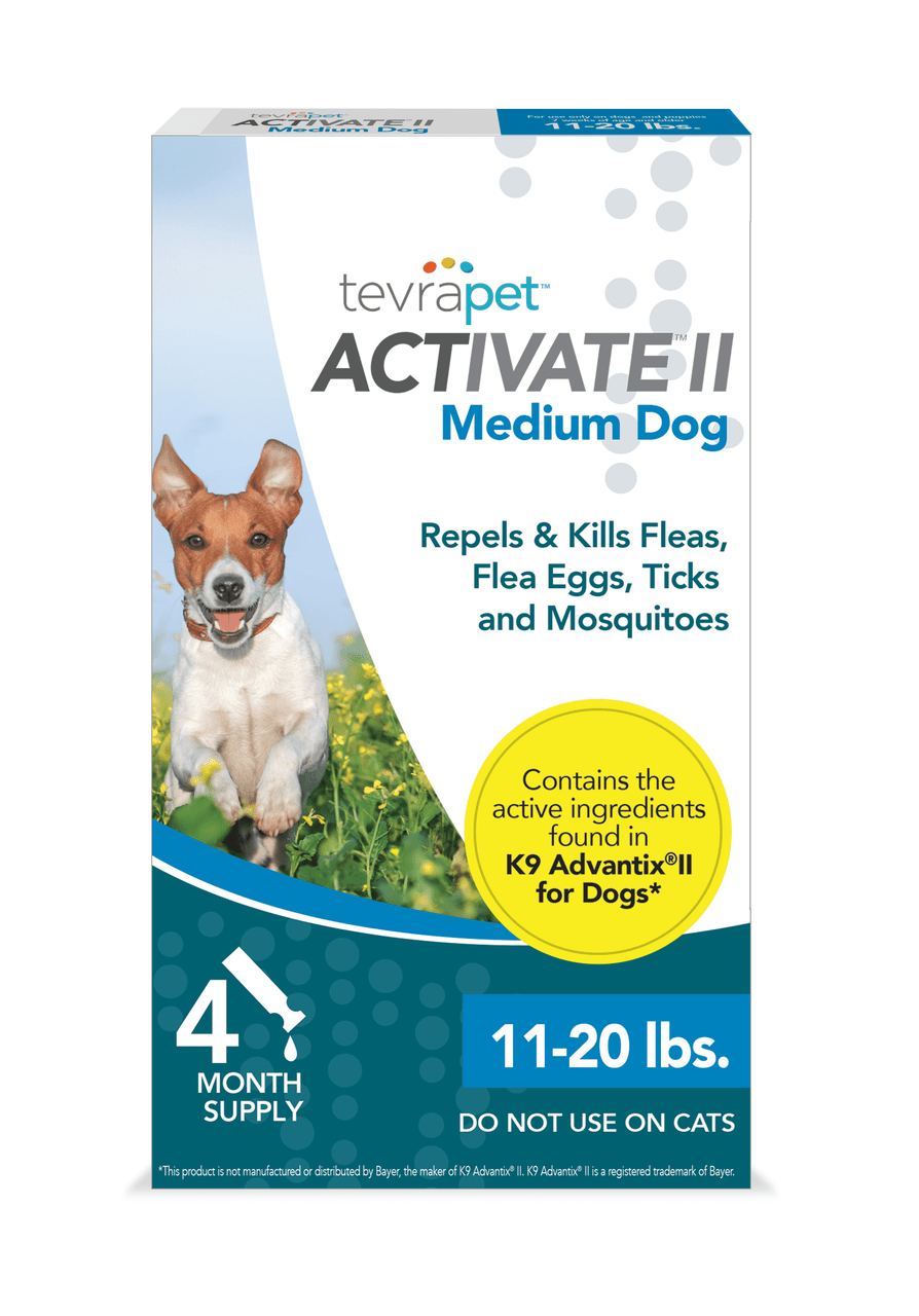TevraPet Activate II Flea and Tick Prevention for Small Dogs 11-20 lbs, 4 Monthly Treatments - GOODSZON Discount Store