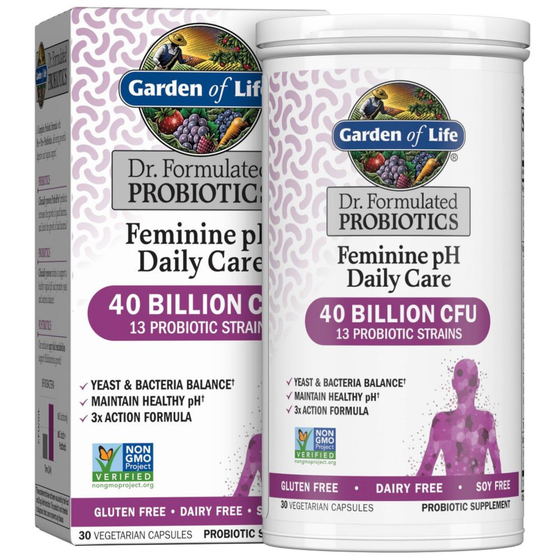 Garden of Life Dr. Formulated Feminine pH Daily Care 40 Billion CFU 30ct - Capsules - GOODSZON Discount Store