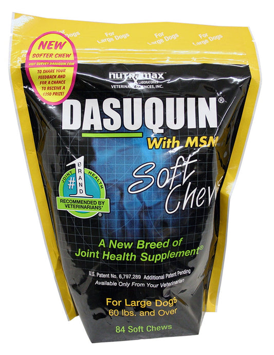 Nutramax Laboratories Dasuquin with MSM Joint Health Supplement for Large Dogs, 84 Soft Chews - GOODSZON Discount Store