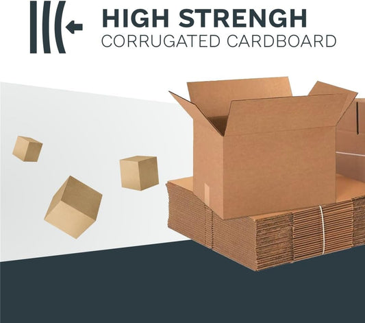 Shipping Boxes (8"L x 6"W x 4"H Pack 100) | Corrugated Cardboard Mailing Boxes for Small Business & Packaging - GOODSZON Discount Store