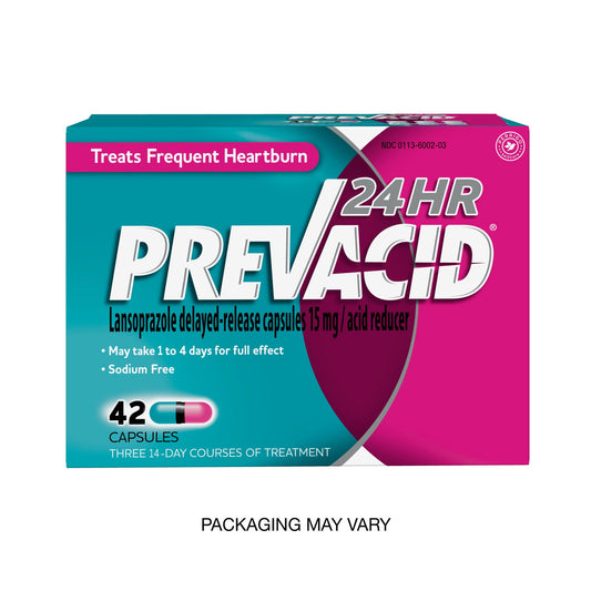 PREVACID 24HR Lansoprazole Delayed-Release Capsules, 15 mg, 42 count - GOODSZON Discount Store