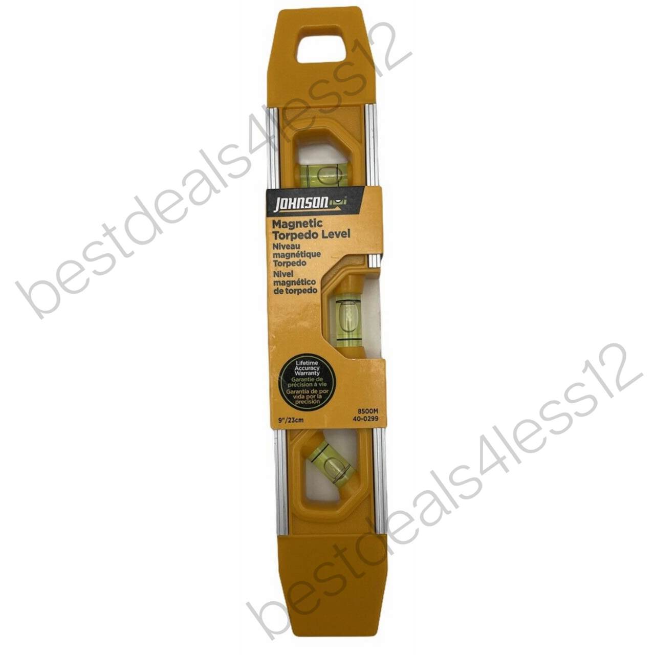 Johnson Level 9-in Magnetic Torpedo Level-3 Vial - 8500M - (Pack of 10) - GOODSZON Discount Store