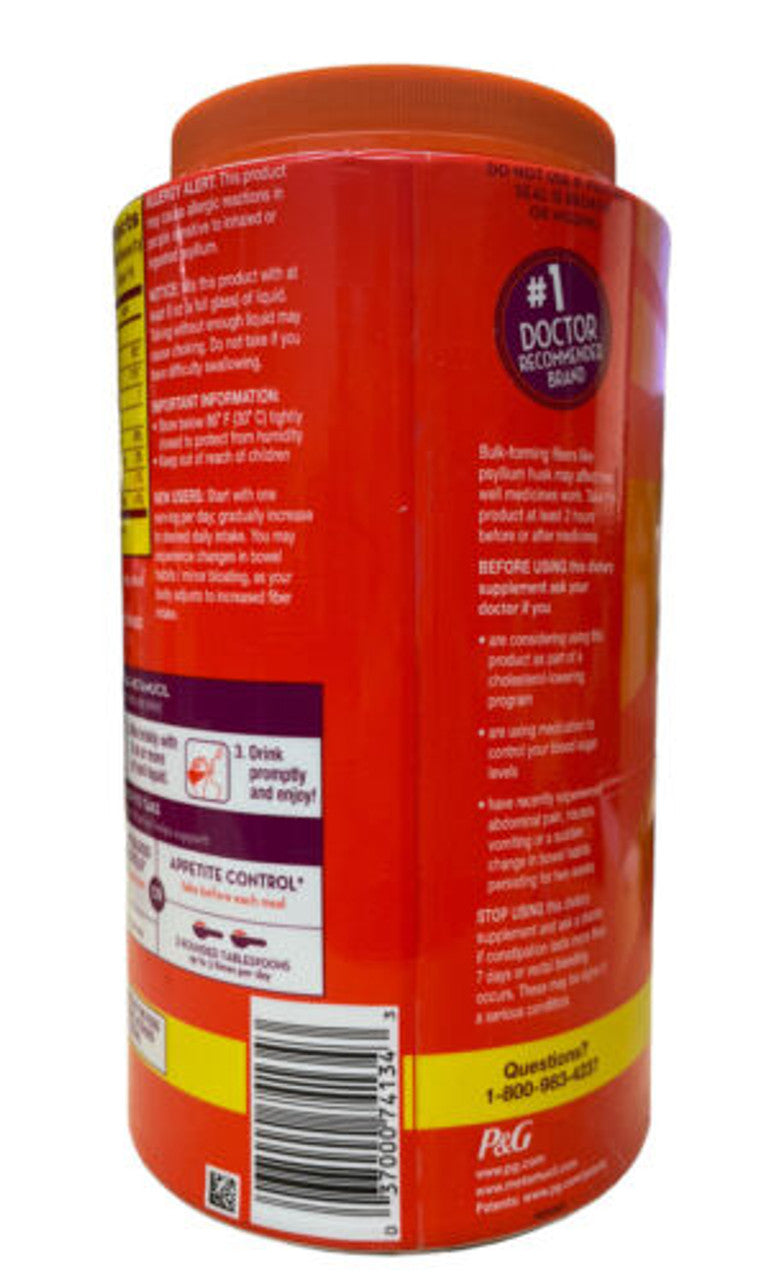 Metamucil 4-in-1 Fiber for Digestive Health - Orange, 114 Servings - GOODSZON Discount Store