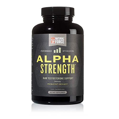 All Natural Testosterone Booster Alpha Strength, Aggressive Test Supplement for Men*, Best for Muscle Growth and Strength, with Fulvic Minerals from Shilajit Extract by Natural Force, 1 - GOODSZON Discount Store