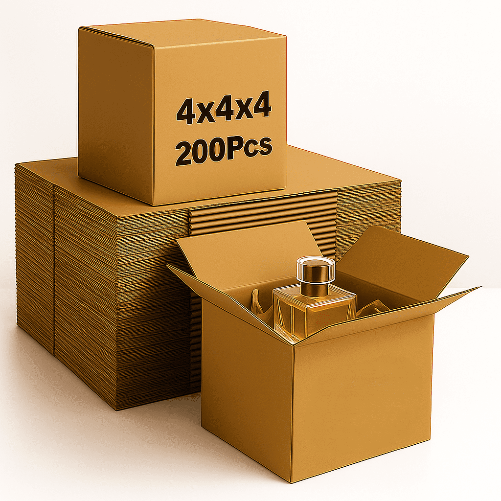 4x4x4 inches Shipping Boxes 200 Pack, Kraft Corrugated Small Cardboard Boxes for Mailing Packing, Brown - GOODSZON Discount Store