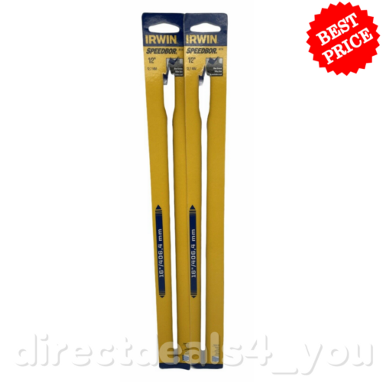 Irwin Wood Spade Bit 1/2 " X 16 " (Pack of 2) - GOODSZON Discount Store