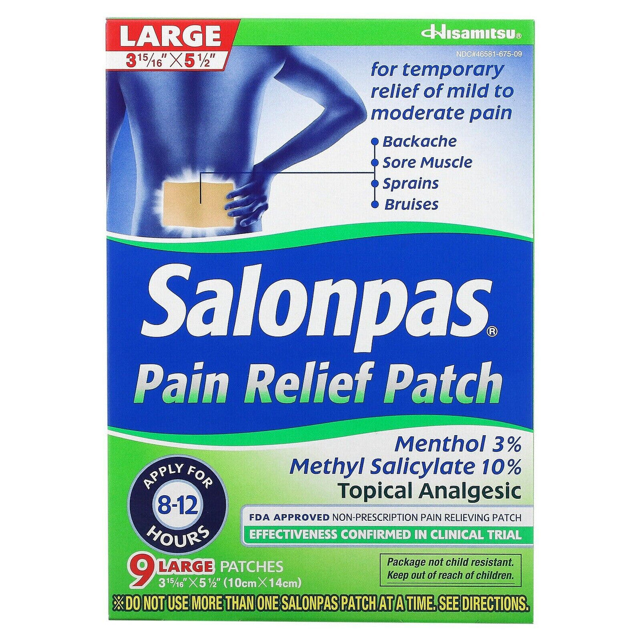 Salonpas Pain Relieving Menthol and Methyl Salicylate 9 Patchs Exp 2025 - GOODSZON Discount Store