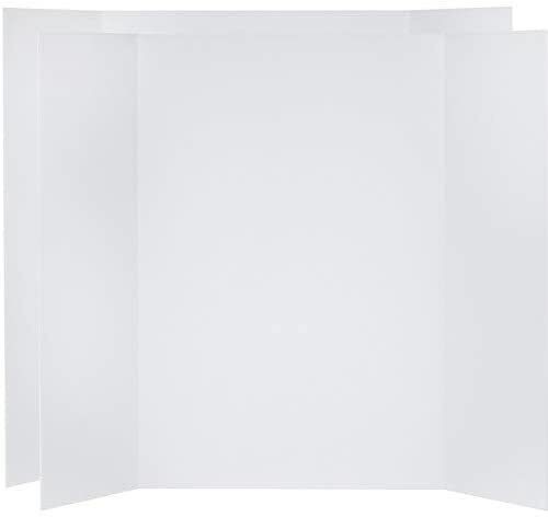 White Tri-Fold Board Display Board Corrugated Cardboard 36 x 48 inches 3 Pack - GOODSZON Discount Store