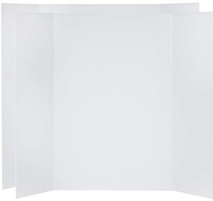 White Tri-Fold Board Display Board Corrugated Cardboard 36 x 48 inches 3 Pack - GOODSZON Discount Store