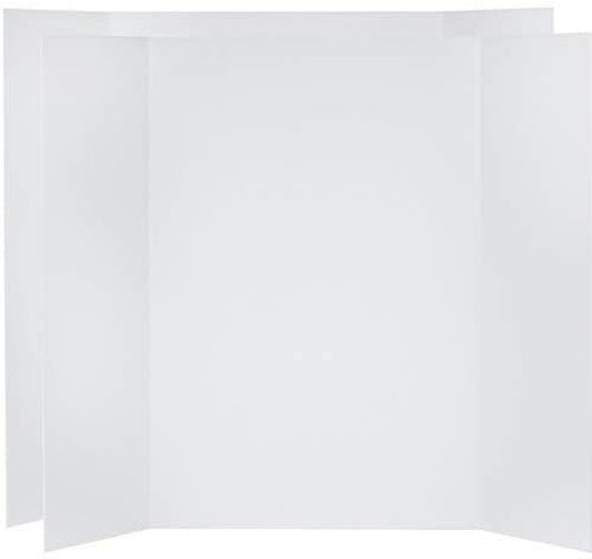White Tri-Fold Board Display Board Corrugated Cardboard 36 x 48 inches 3 Pack - GOODSZON Discount Store