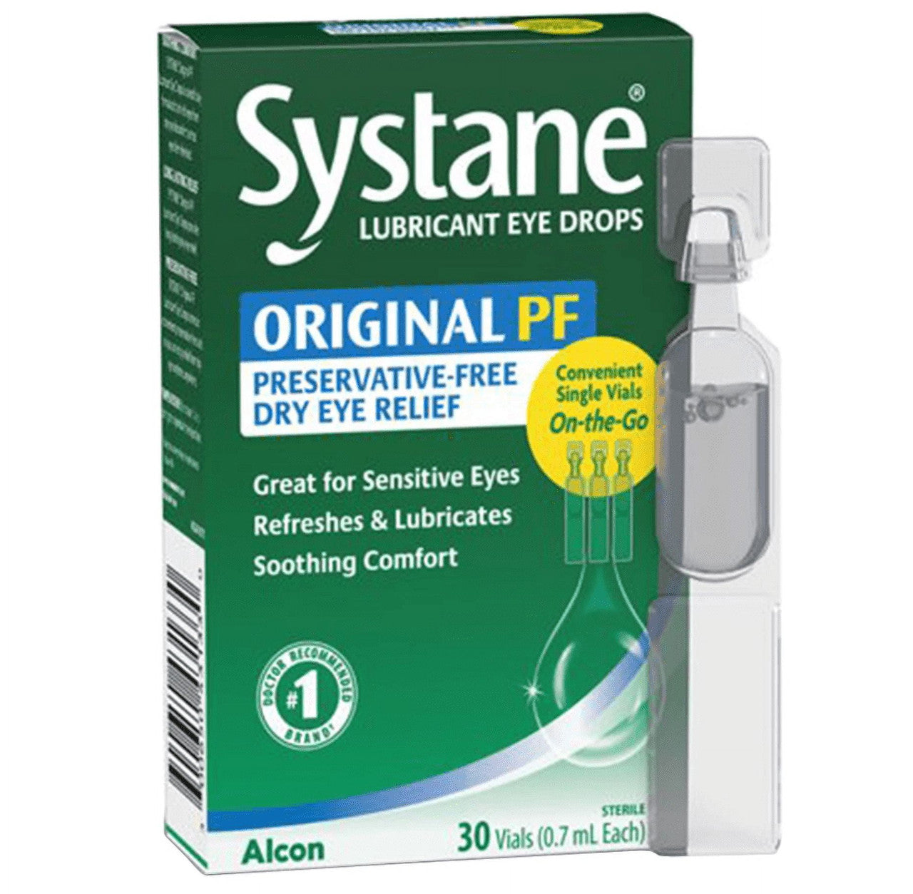 Systane Lubricant Eye Drops for Dry Eye Symptoms, 30 Preservative-free Vials - GOODSZON Discount Store