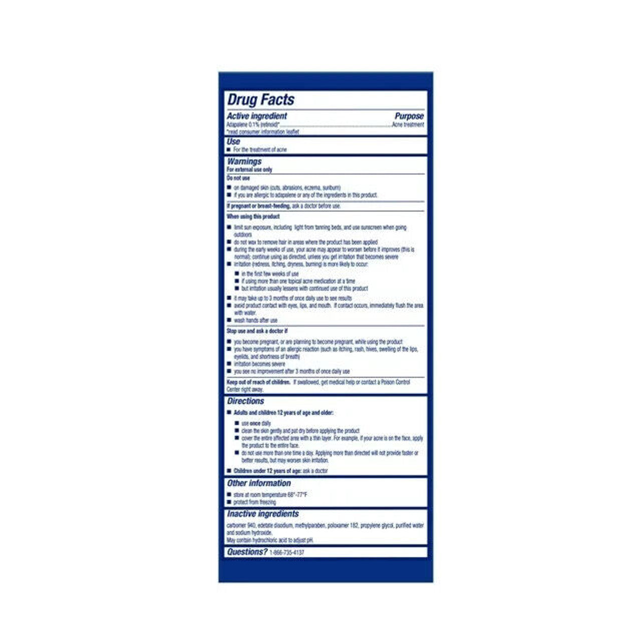 Differin Acne Treatment Gel, Retinoid Treatment for Face 15 g - GOODSZON Discount Store