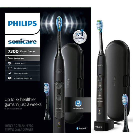7300, Rechargeable Electric Toothbrush, Black - GOODSZON Discount Store