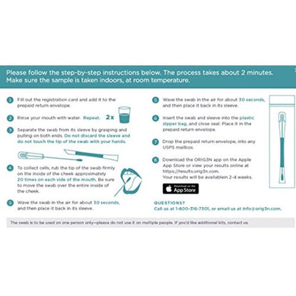 ORIG3N Nutrition DNA Test Collection Kit - GOODSZON Discount Store