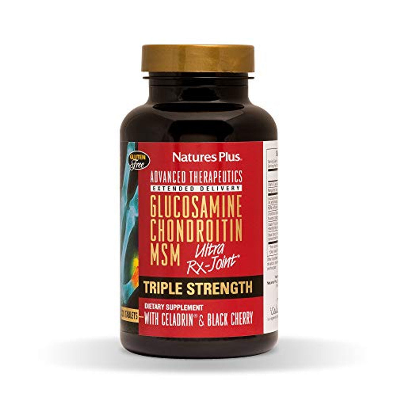 Natures Plus Advanced Therapeutics Triple Strength Ultra Rx-Joint, Extended Delivery - 120 Tablets - Glucosamine/Chondroitin/MSM - High Potency Joint Support - Gluten-Free - 30 Servings - GOODSZON Discount Store
