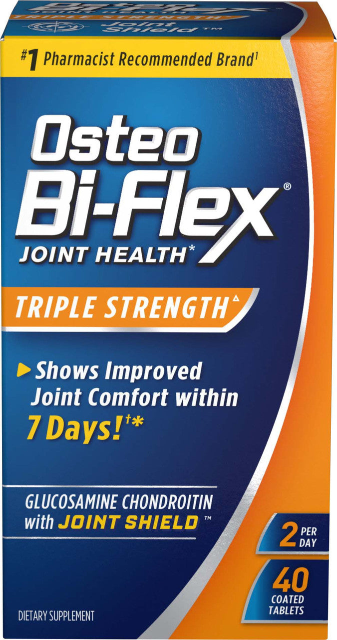 Osteo Bi-Flex Triple StrengthΔ Glucosamine Chondroitin, Coated Tablets, 40 Count - GOODSZON Discount Store