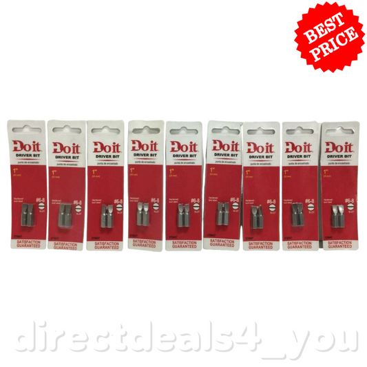 Do It 1" Driver Bit #6-8 Slot 376647 Pack of 9 - GOODSZON Discount Store