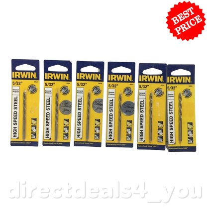Irwin 5/32" High Speed Steel Drill Bit # 60510 Pack of 6 - GOODSZON Discount Store