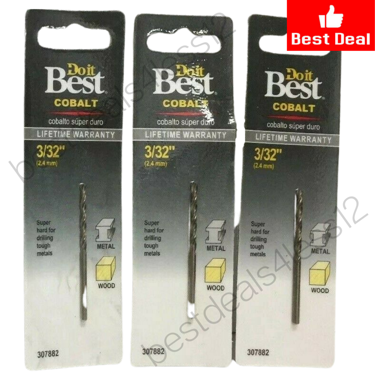 Do It Best Cobalt 3/32" Drill Bit 307882 Pack of 3 - GOODSZON Discount Store