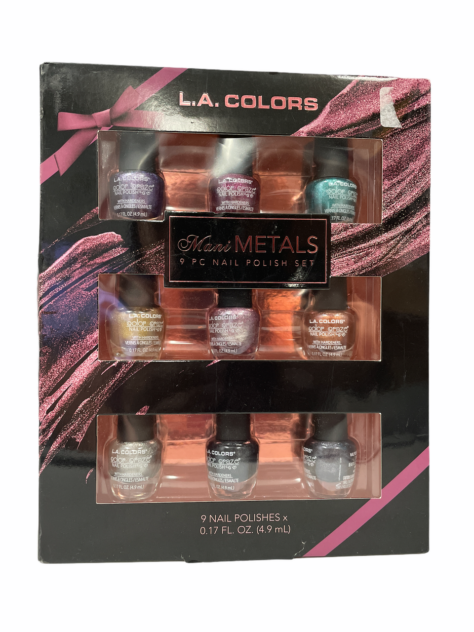 L.A. Colors Mani Polish Set Metals+Nudes (Pack of 2 Sets) - GOODSZON Discount Store