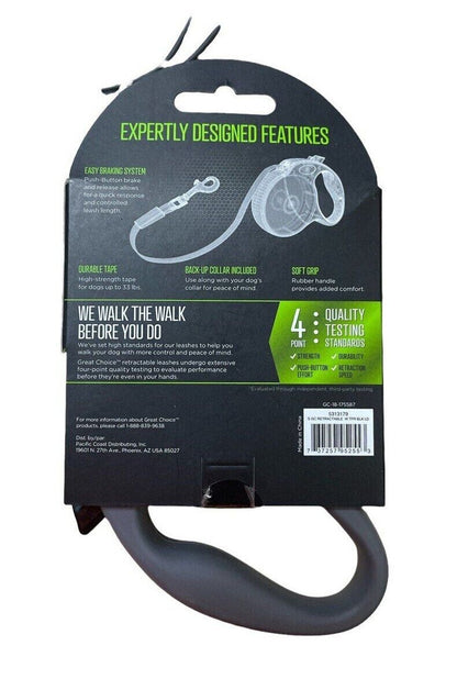 Great Choice Retractable Tape Dog Leash In Black Size: Small - GOODSZON Discount Store
